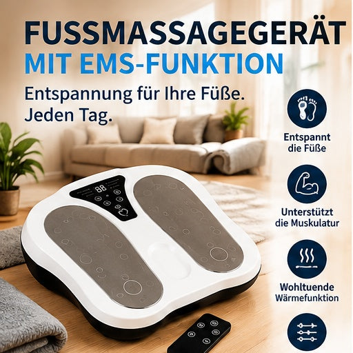 Fußmassagegerät mit EMS & Wärme | 3-in-1 | 50 Intensitätsstufen