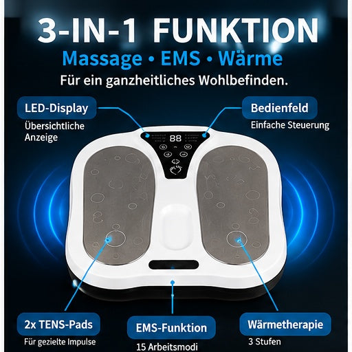 Fußmassagegerät mit EMS & Wärme | 3-in-1 | 50 Intensitätsstufen