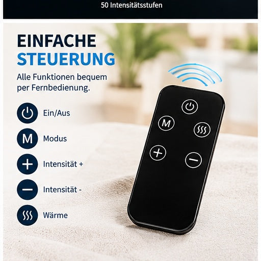 Fußmassagegerät mit EMS & Wärme | 3-in-1 | 50 Intensitätsstufen