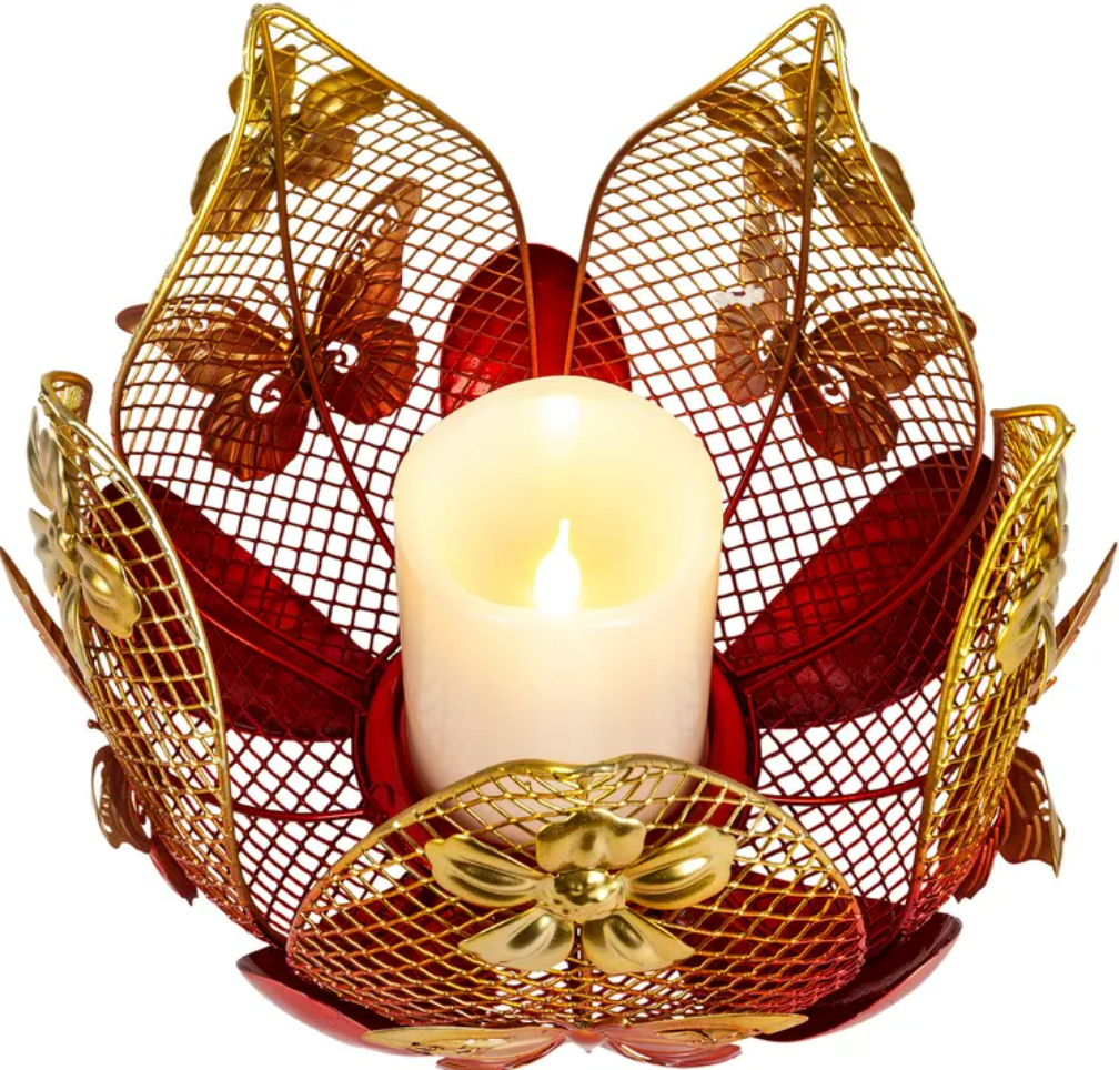 Lotusblume "Butterfly" mit LED-Kerze