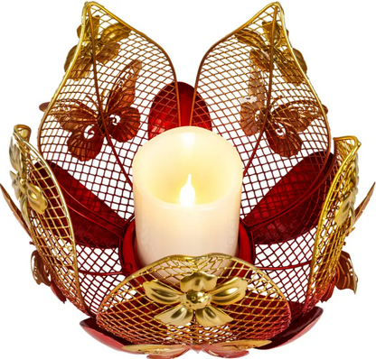 Lotusblume "Butterfly" mit LED-Kerze