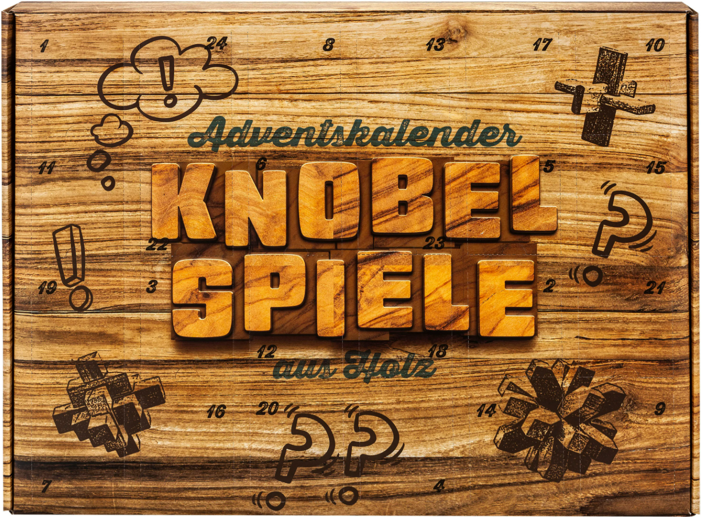 Holz Knobelspiele Adventskalender 2024