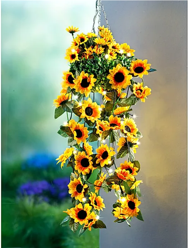 Solar-Hängedeko Sonnenblumen