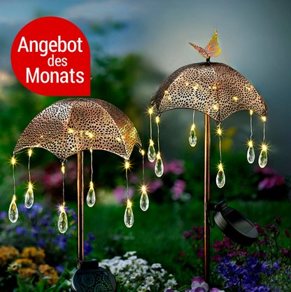 Solar-Gartenstecker "Regenschirm" 2er-Set