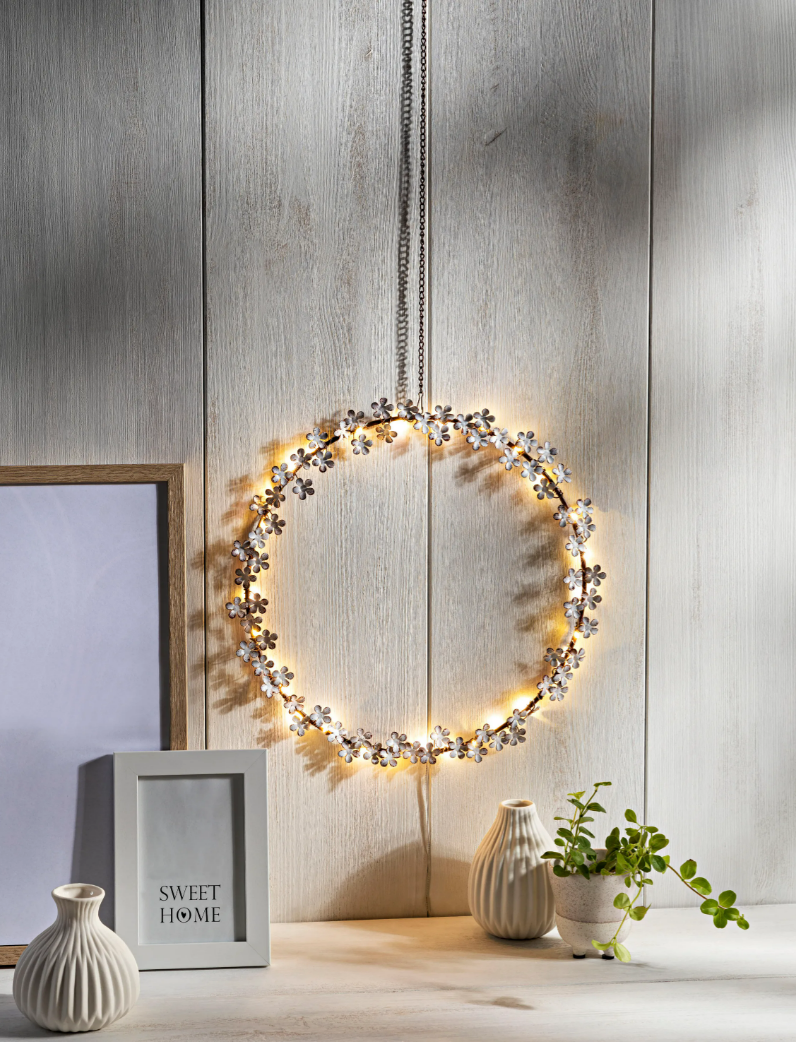 LED-Dekokranz "Fiore" 32 cm