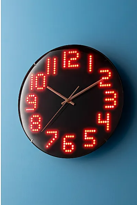 LED-Wanduhr mit Hintergrundbeleuchtung