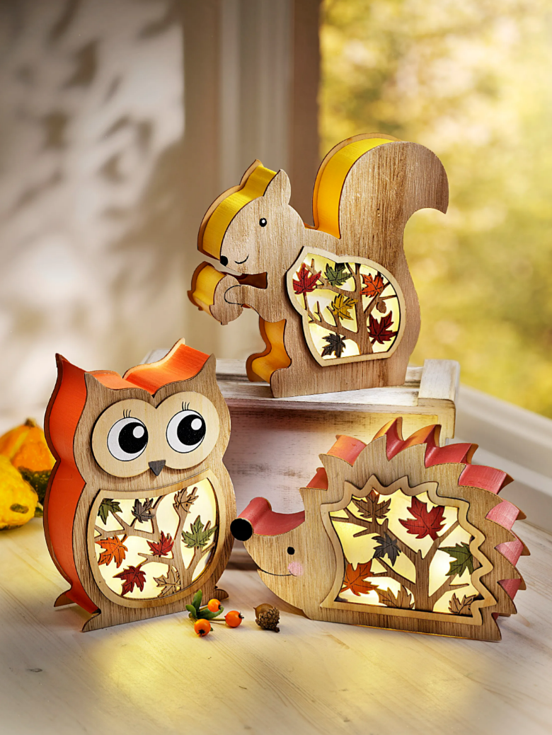 LED-Stimmungsleuchten "Herbst", 3er-Set