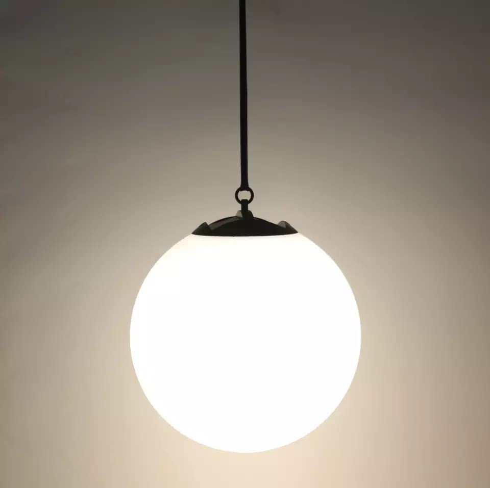 SONNENKERZE SOLAR-HÄNGEKUGELN "BIANCO", 2ER SET - LED LEUCHTKUGEL-SET SOLARBETRIEBEN - 2x SOLAR LED-KUGELN