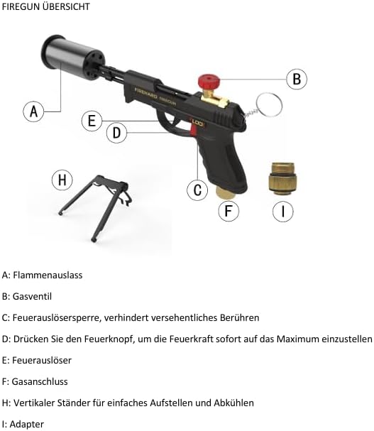 Firehard Firegun Grillgun Profi Handbrenner