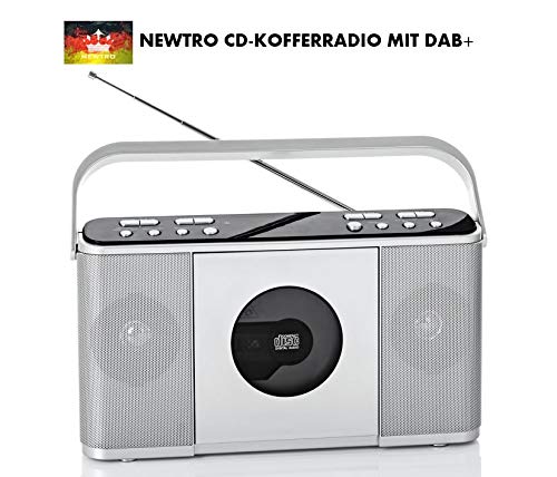 NEWTRO CD-Kofferradio mit DAB - CD, DAB+ Digitalradio, UKW/FM-Radio mit PLL-Tuner, USB-Playback, AUX-IN, UVM.
