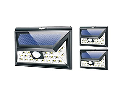 SONNENKERZE SOLARLAMPE MIT BEWEGUNGSMELDER, 2ER-SET für Außen, Solar-Wandleuchte mit 3 Leucht-Modi, Außenbeleuchtung, Sicherheitsbeleuchtung, Solarsicherheitslampe, wasserdicht, extra Weitwinkel, IP65
