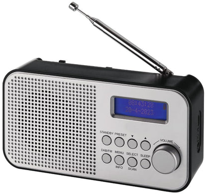 NEWTRO TRAGBARES DAB-Radio MIT INTEGRIERTEM AKKU (DAB/FM-Radio, Lautsprecher, KOPFHÖRERANSCHLUSS, TASTENSTEUERUNG, SENDERSPEICHER, TELESKOPANTENNE)