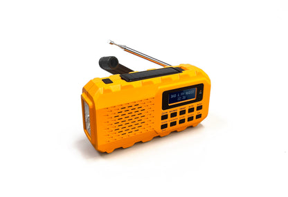 NEWTRO MULTIFUNKTIONS-KURBELRADIO DAB+/DAB/FM - MULTIFUNKTIONALES DIGITALRADIO MIT Taschenlampe, LESELICHT, SOLARPANEL, POWERBANK, KURBEL, SOS-Alarm