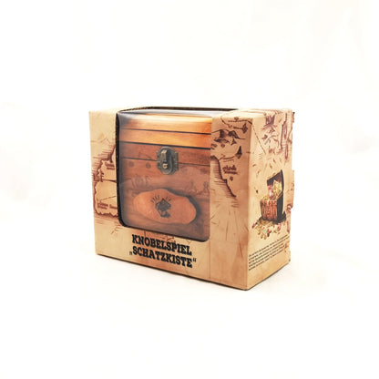 SOUCCESS KNOBELSPIEL SCHATZKISTE - Holzspiel - zum Knobeln & Tüfteln, Geschenk-Verpackung - knifflig zu öffnen als echte Herausforderung für Jung und Alt, inkl. Schatzkarte