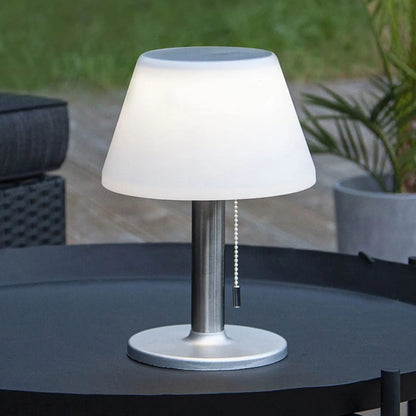 SONNENKERZE SOLAR LED-TISCHLAMPE BIANCO - SOLAR-TISCHLEUCHTE - SOLARBETRIEBENE LED-TISCHLEUCHTE MIT 3 EINSTELLBAREN HELLIGKEITSSTUFEN
