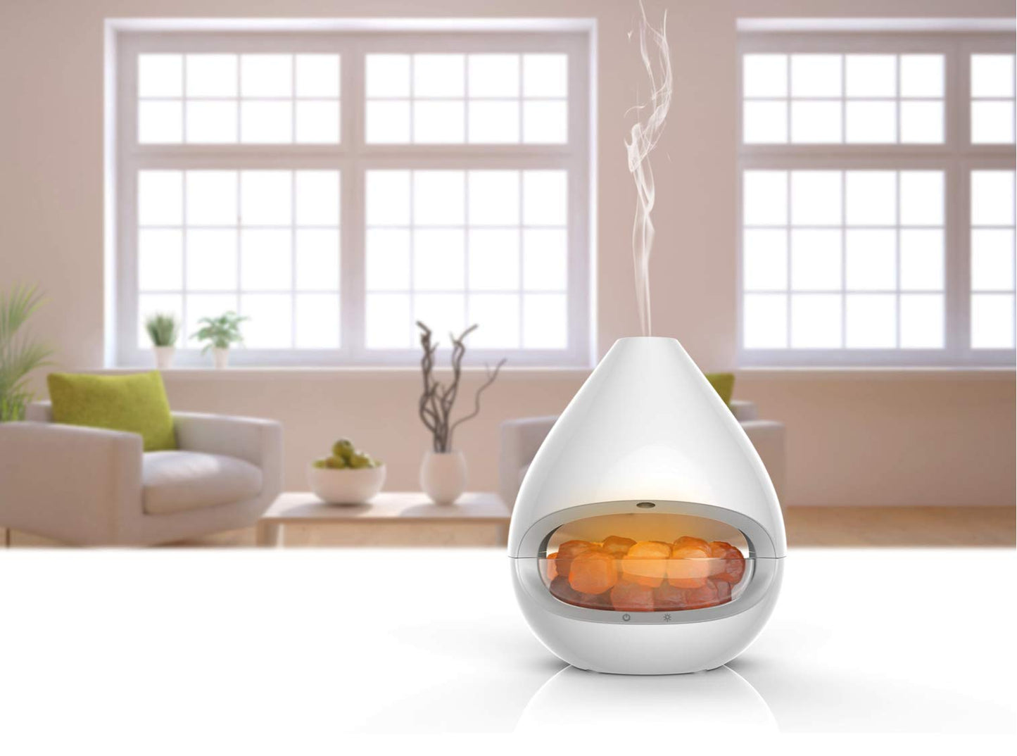 Aroma-Diffuser SALZKRISTALL-LEUCHTE, Luftbefeuchter, Salzkristalllampe, Ionisator, Duftöldiffuser, Aromatherapie, Raumharmonie