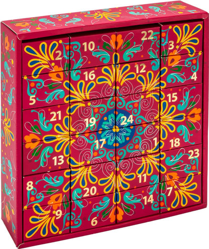 ADVENTSKALENDER "SENSI" MIT 24 DUFTKERZEN - der Weihnachts-Countdown mit 24 Duftkerzen in Mandala-Dosen