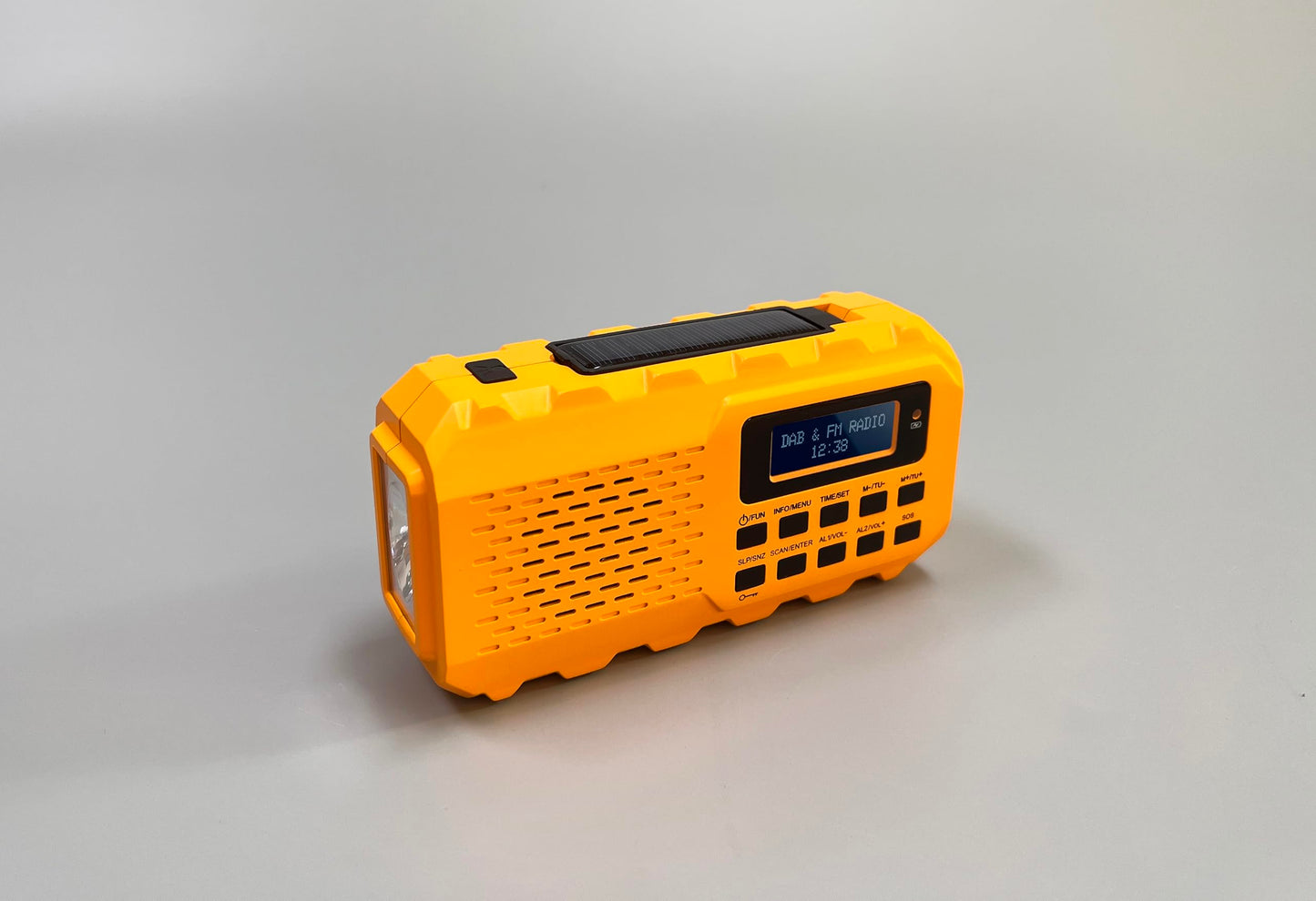 NEWTRO MULTIFUNKTIONS-KURBELRADIO DAB+/DAB/FM - MULTIFUNKTIONALES DIGITALRADIO MIT Taschenlampe, LESELICHT, SOLARPANEL, POWERBANK, KURBEL, SOS-Alarm