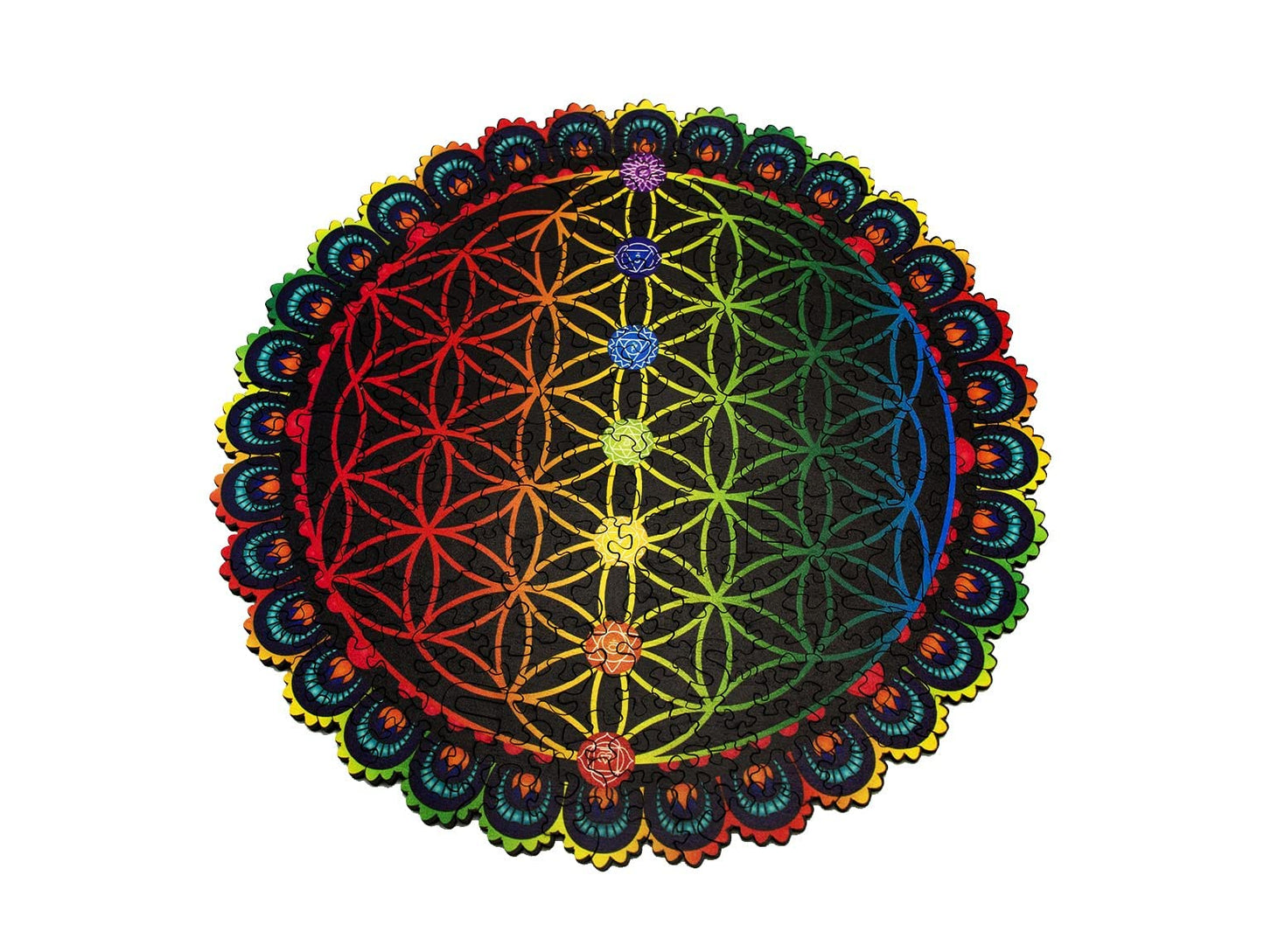 SOUCCESS HOLZPUZZLE LEBENSBLUME (Holz-Puzzle im exklusivem Lebensblume-Design, Puzzlespass für Groß und Klein)