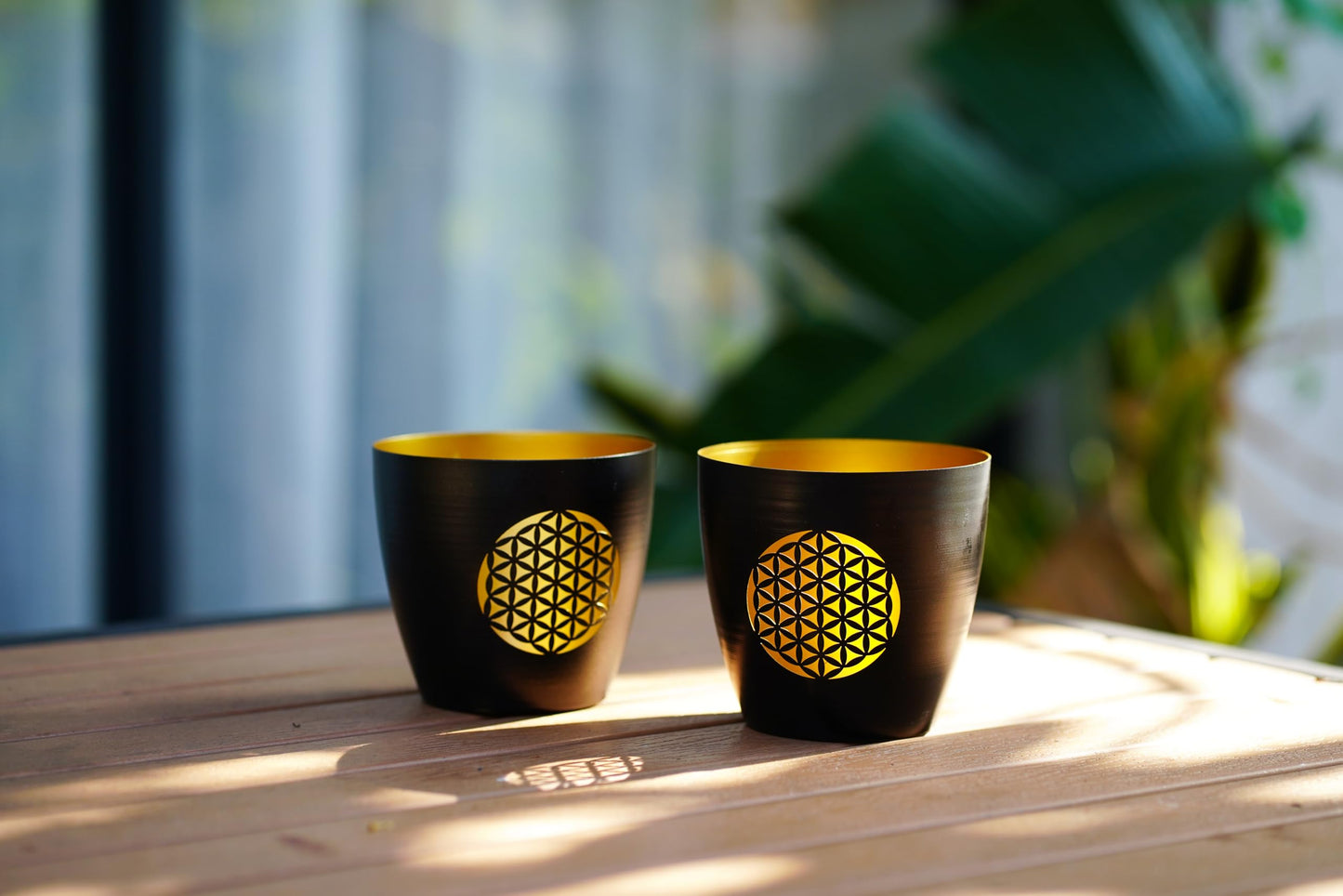 SOUCCESS TEELICHTHALTER LEBENSBLUME, 2ER-Set - 2X Blume des Lebens FÜR TEELICHTER UND KLEINE Kerzen