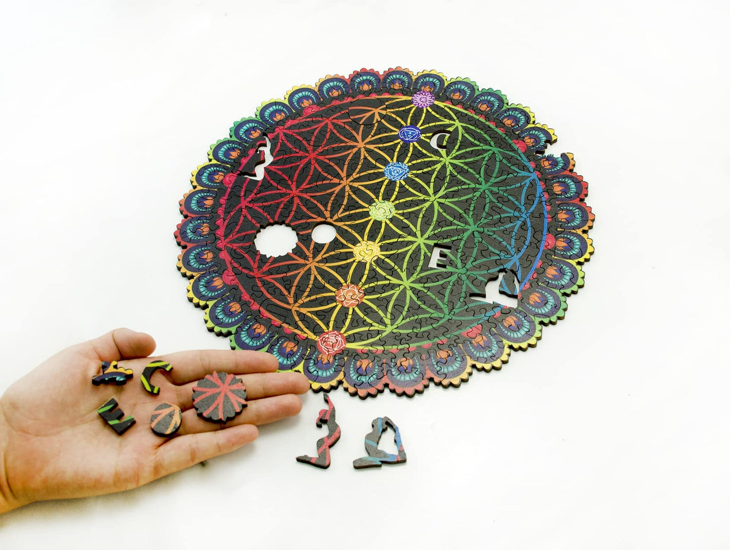 SOUCCESS HOLZPUZZLE LEBENSBLUME (Holz-Puzzle im exklusivem Lebensblume-Design, Puzzlespass für Groß und Klein)
