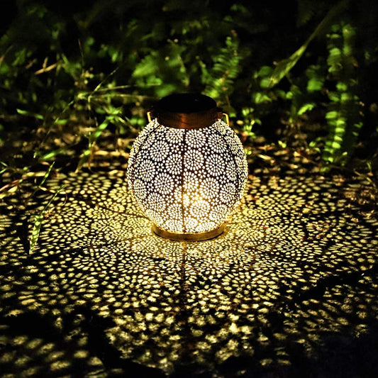 SONNENKERZE SOLAR-LATERNE "MARRAKESCH" Solar-Laterne für Außen, Außenbeleuchtung, wasserdicht, Metall, solarbetrieben, zum Hängen oder Stellen im Garten, auf der Terrasse uvm.