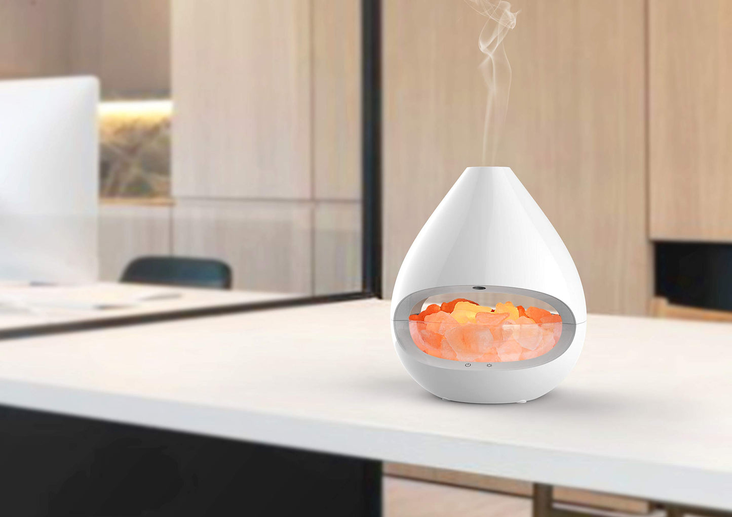 Aroma-Diffuser SALZKRISTALL-LEUCHTE, Luftbefeuchter, Salzkristalllampe, Ionisator, Duftöldiffuser, Aromatherapie, Raumharmonie