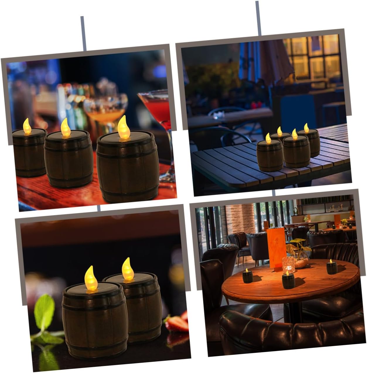 SONNENKERZE Solar Tischleuchte Fass 2er Set – LED Solarkerze Outdoor mit Flackerlicht – Warmweiß, Dämmerungssensor, Wasserdicht IP44 – Garten, Balkon & Tischdeko