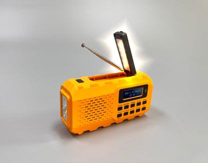 NEWTRO MULTIFUNKTIONS-KURBELRADIO DAB+/DAB/FM - MULTIFUNKTIONALES DIGITALRADIO MIT Taschenlampe, LESELICHT, SOLARPANEL, POWERBANK, KURBEL, SOS-Alarm