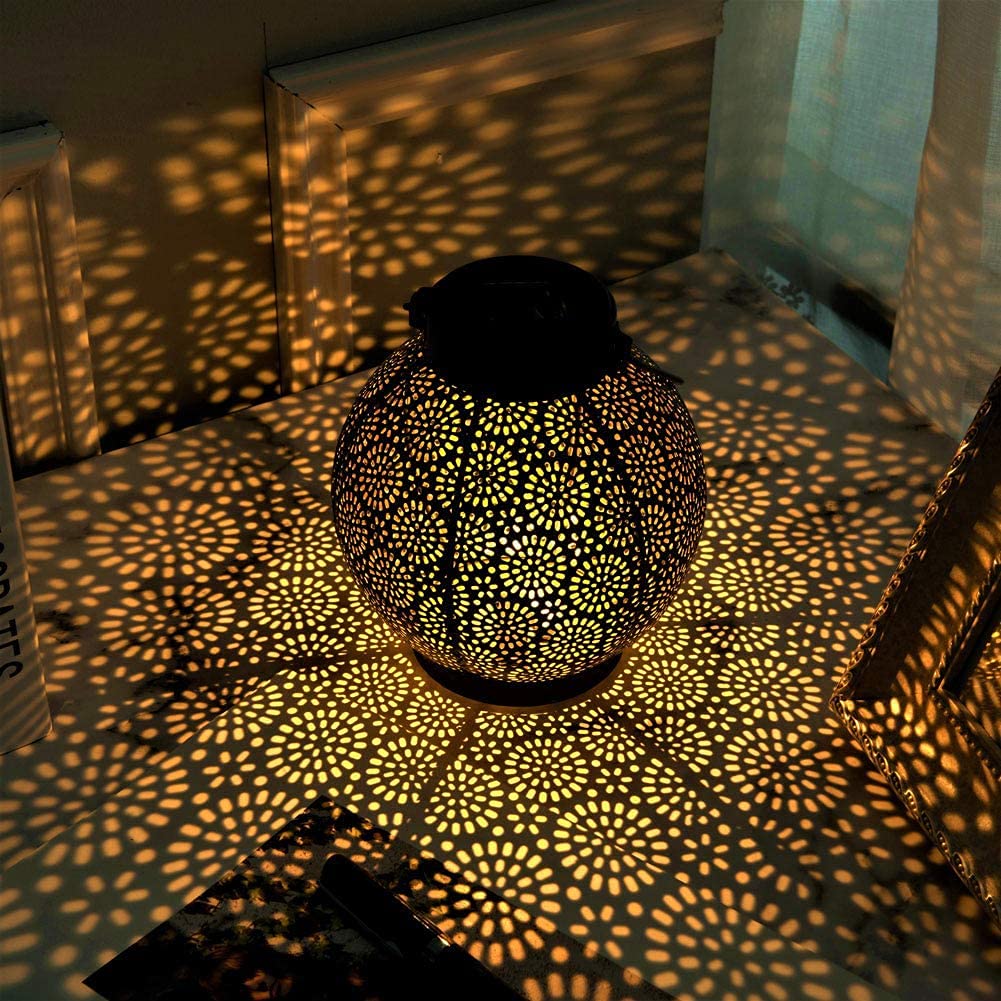 SONNENKERZE SOLAR-LATERNE "MARRAKESCH" Solar-Laterne für Außen, Außenbeleuchtung, wasserdicht, Metall, solarbetrieben, zum Hängen oder Stellen im Garten, auf der Terrasse uvm.