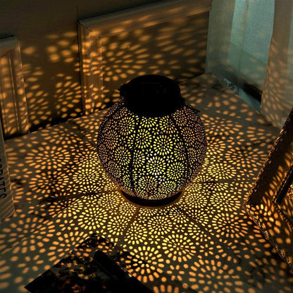 SONNENKERZE SOLAR-LATERNE "MARRAKESCH" Solar-Laterne für Außen, Außenbeleuchtung, wasserdicht, Metall, solarbetrieben, zum Hängen oder Stellen im Garten, auf der Terrasse uvm.