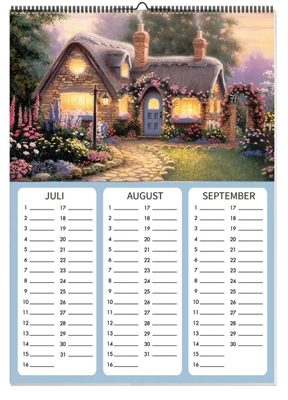 DIAMOND PAINTING IMMERWÄHRENDER KALENDER - STIMMUNGEN - Erst basteln, dann aufhängen! Wandkalender mit 4 Diamond Painting-Motiven zum selbst Gestalten