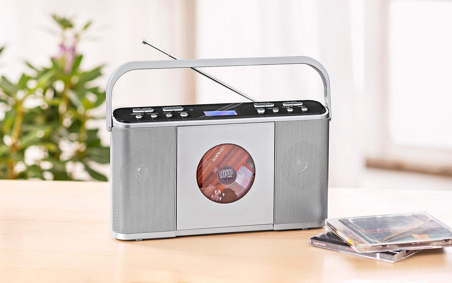 NEWTRO CD-Kofferradio mit DAB - CD, DAB+ Digitalradio, UKW/FM-Radio mit PLL-Tuner, USB-Playback, AUX-IN, UVM.