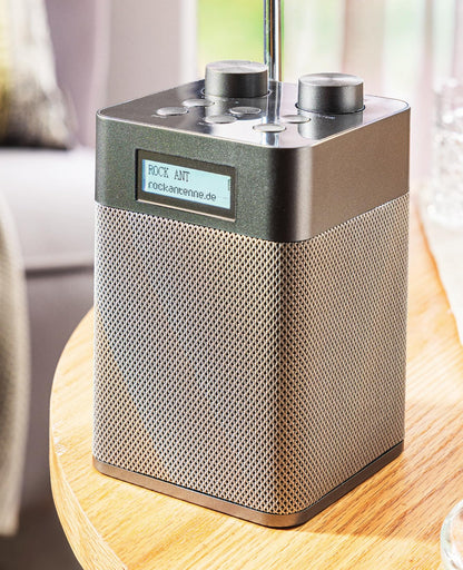 NEWTRO Tragbares DAB-Radio Vertikal - 2.200mAh Akku-Power für DAB/FM/BT- & USB-Wiedergabe inkl. Ladekabel und ausziehbarer Teleskopantenne