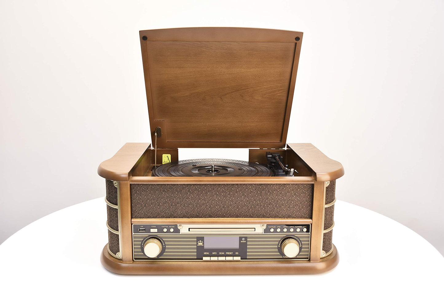 NEWTRO Nostalgieanlage mit Plattenspieler/CD/DAB+/UKW/Kassette DABORA
