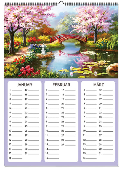 DIAMOND PAINTING IMMERWÄHRENDER KALENDER - STIMMUNGEN - Erst basteln, dann aufhängen! Wandkalender mit 4 Diamond Painting-Motiven zum selbst Gestalten