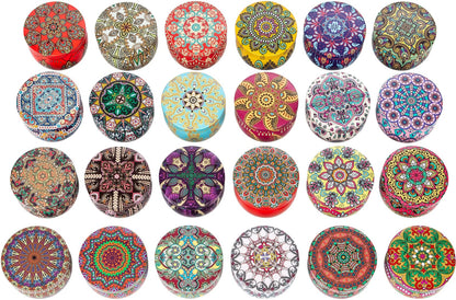 ADVENTSKALENDER "SENSI" MIT 24 DUFTKERZEN - der Weihnachts-Countdown mit 24 Duftkerzen in Mandala-Dosen