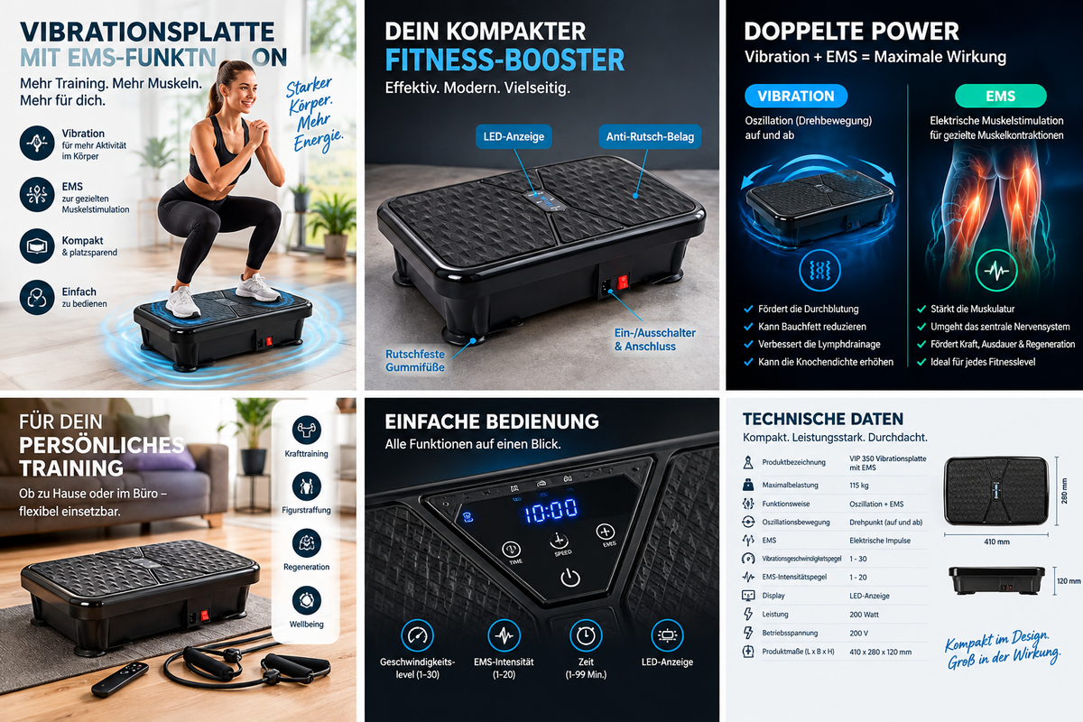 Vibrationsplatte VIP 350 mit EMS