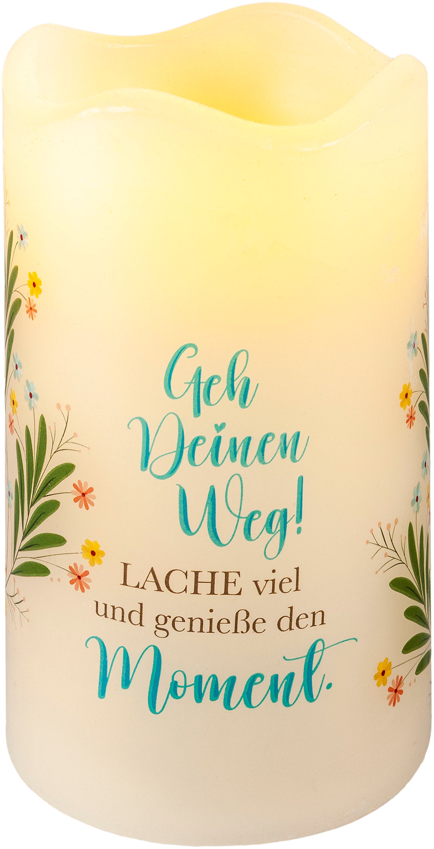 Geschenkset LED-Echtwachskerze "Geh Deinen Weg"