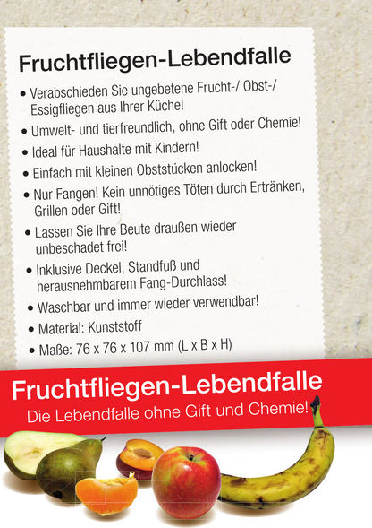 Fruchtfliegen-Lebendfalle