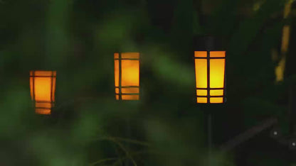 SONNENKERZE Solar Gartenleuchten „Flame“ 4er Set – LED Flammenlicht Effekt – Solarleuchte Außen wasserdicht – Gartenbeleuchtung ohne Strom – automatische Dämmerungsschaltung