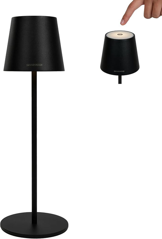 SONNENKERZE LED AKKU-TISCHLAMPE KABELLOS UND TOUCH-DIMMBAR MIT XXL-AKKU